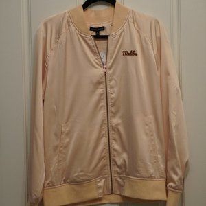 Kendall & Kylie “Adventure Awaits in Malibu” Satin Bomber Jacket Medium NWT